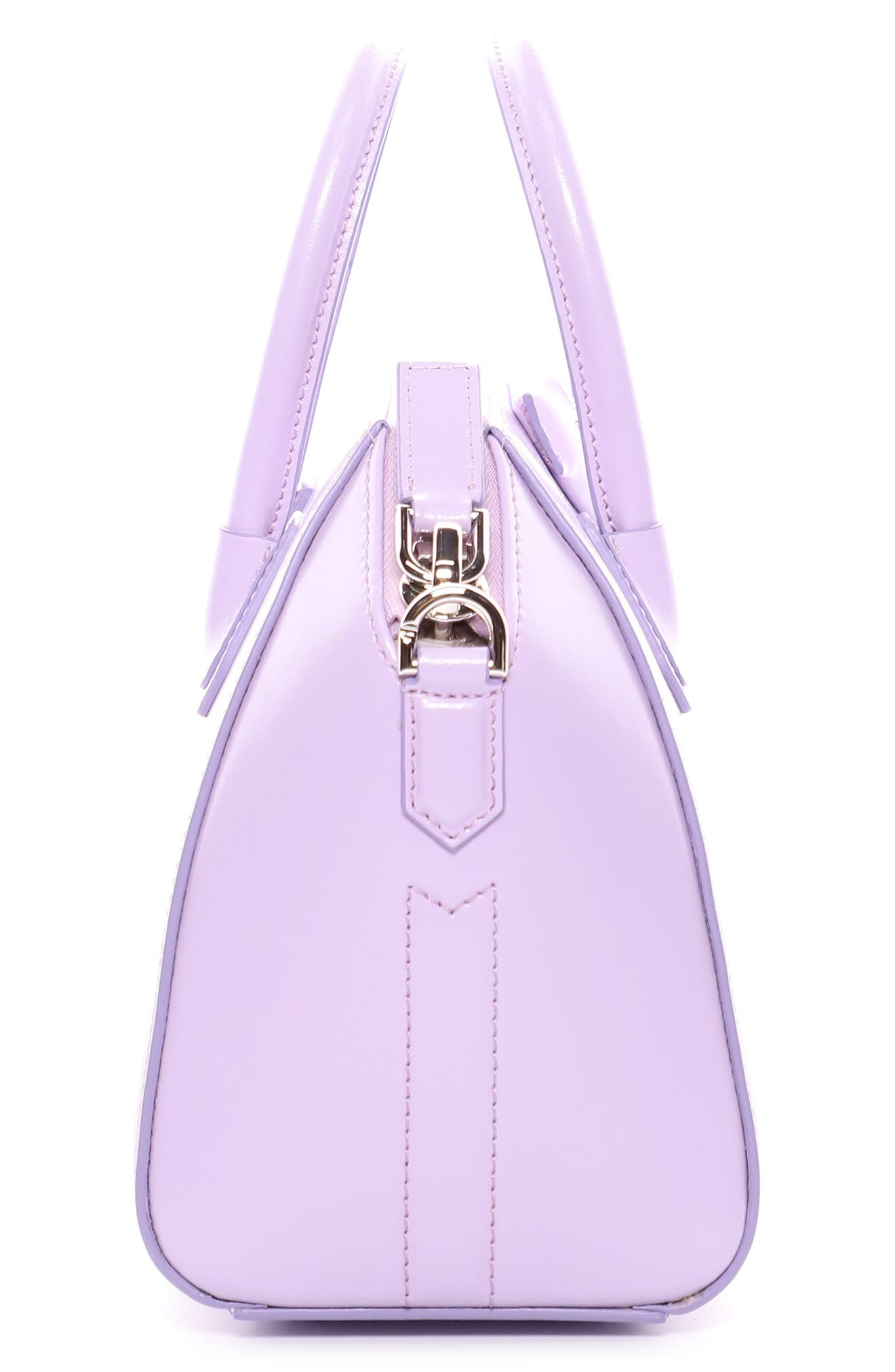 Mini Antigona Box Leather Satchel, Alternate, color, LILAC