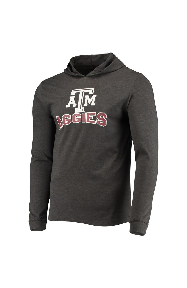 CONCEPTS SPORT Men's Concepts Sport Maroon/Heather Charcoal Texas A&M Aggies Meter Long Sleeve Hoodie T-Shirt & Jogger Pajama Set, Alternate, color, Maroon