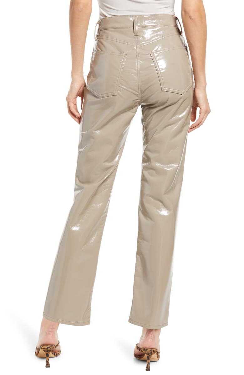 AGOLDE '90s Pinch Waist Patent Recycled Leather Blend Jeans, Alternate, color,