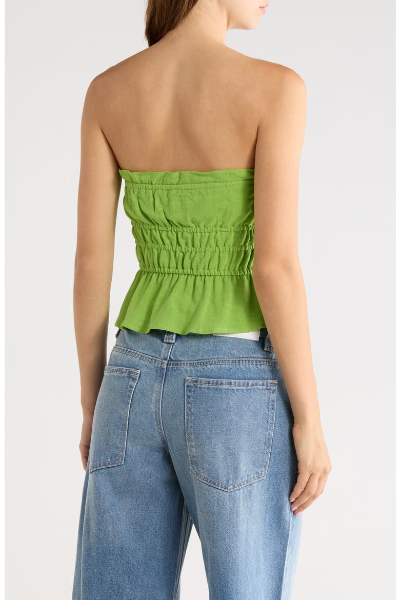 Paige Smocked Crop Top, Alternate, color, GREEN
