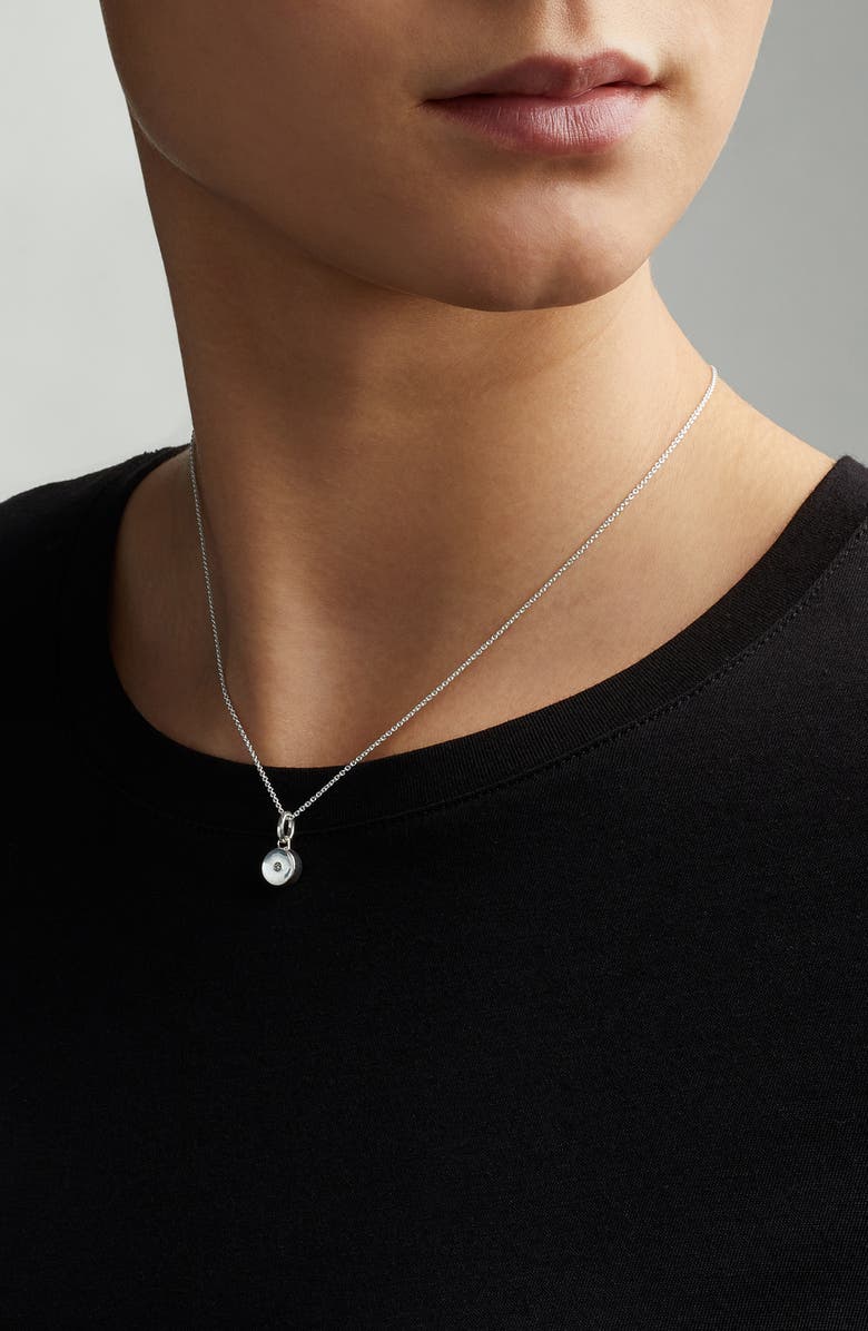 Monica Vinader Linear Solo Diamond Pendant Charm, Alternate, color,