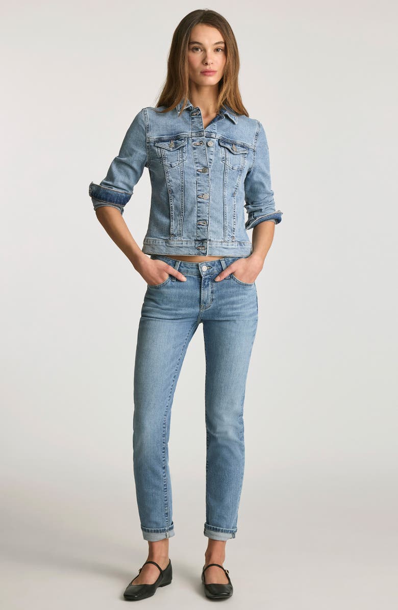 Mavi Jeans Samantha Crop Denim Trucker Jacket, Alternate, color,