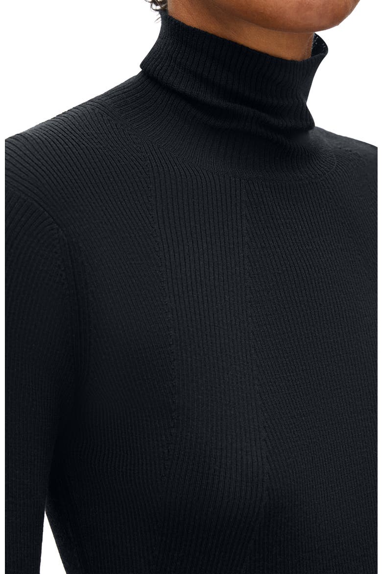 Rib Knitwear Turtleneck, Alternate, color, Black