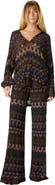 Missoni Trousers In Viscose Lamé Arabesque Motif