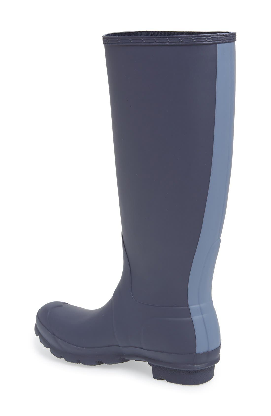 'Original Stripe' Waterproof Rubber Boot, Alternate, color, MIDNIGHT/ MINERAL BLUE