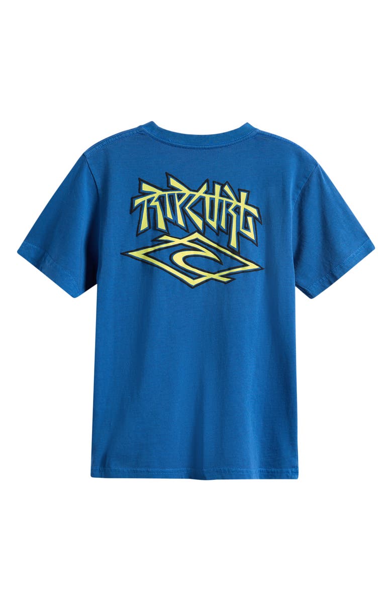 Rip Curl Kids' Liquid Trips Cotton Graphic T-Shirt, Alternate, color, Royal Blue