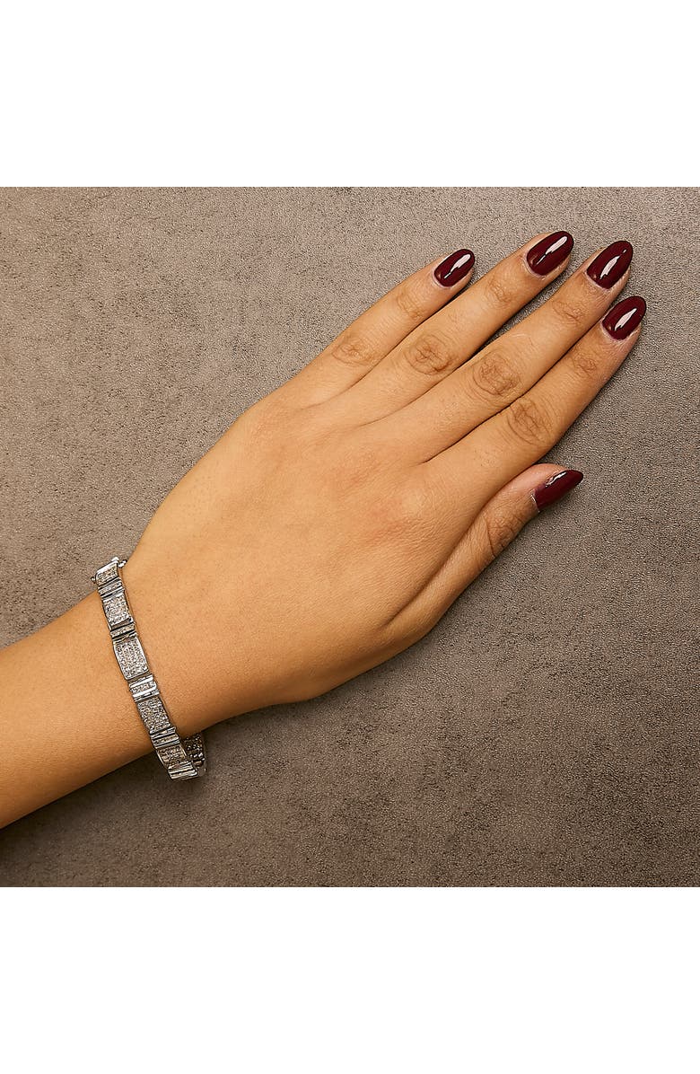 Haus of Brilliance 14K White Gold 7.0 Cttw Diamond Rectangular Link Tennis Bracelet, Alternate, color, White