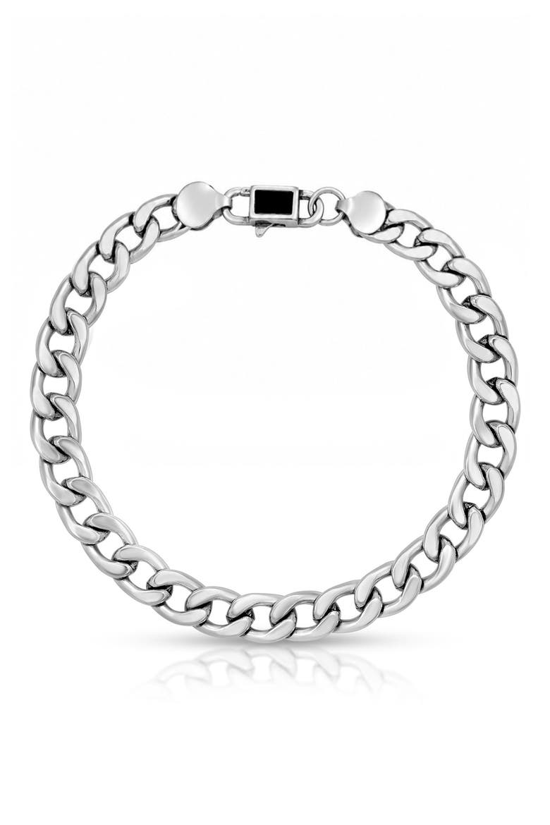 Men's Everyday Basic Bracelet, Main, color, SILVER