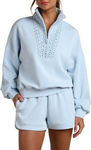 La Blanca Cloudset Lounge Half Zip Top