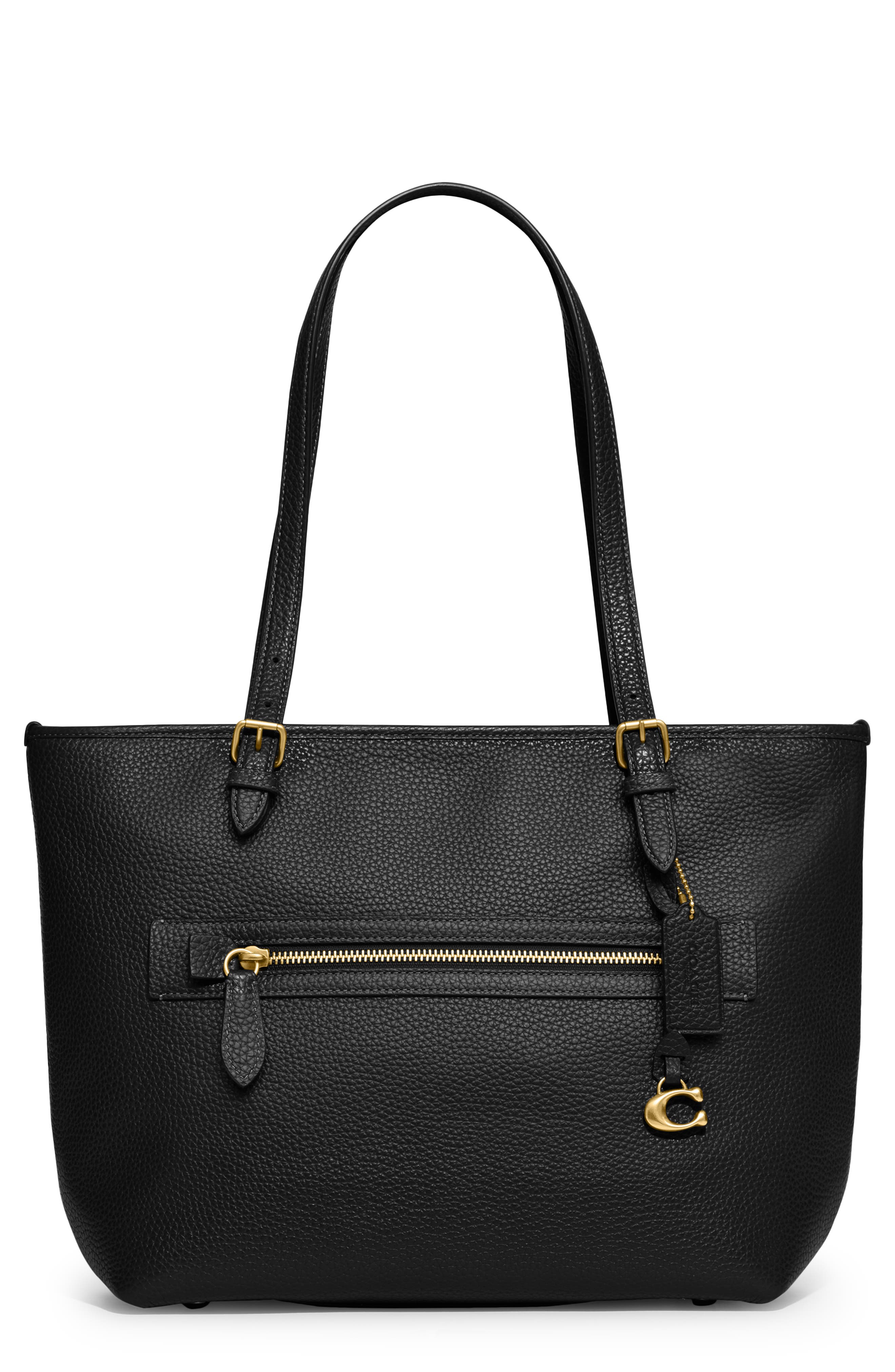 COACH Taylor Polished Pebble Leather Tote, Main, color, 