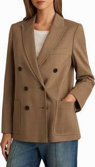 Reiss Heidi Double Breasted Ponte Blazer