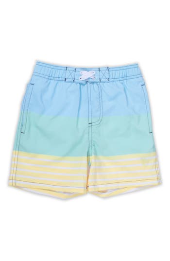 SHADE CRITTERS SHADE CRITTERS STRIPE COLORBLOCK SWIM TRUNKS 