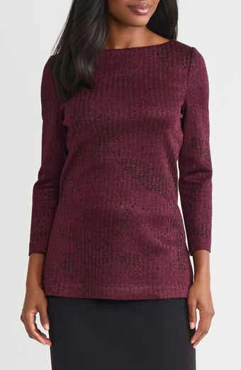 Metallic Tonal Stripe Tunic