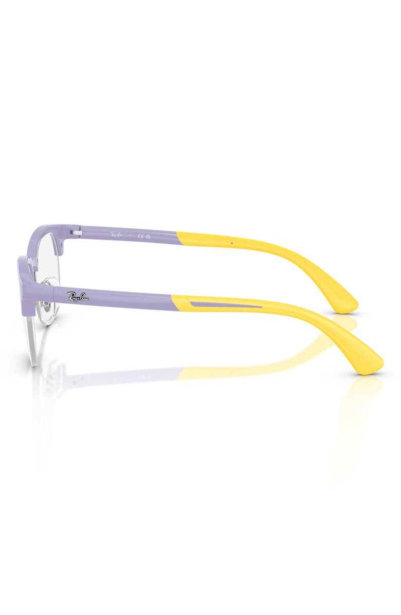 Ray-Ban Kids' 48mm Square Optical Glasses, Alternate, color, Silver