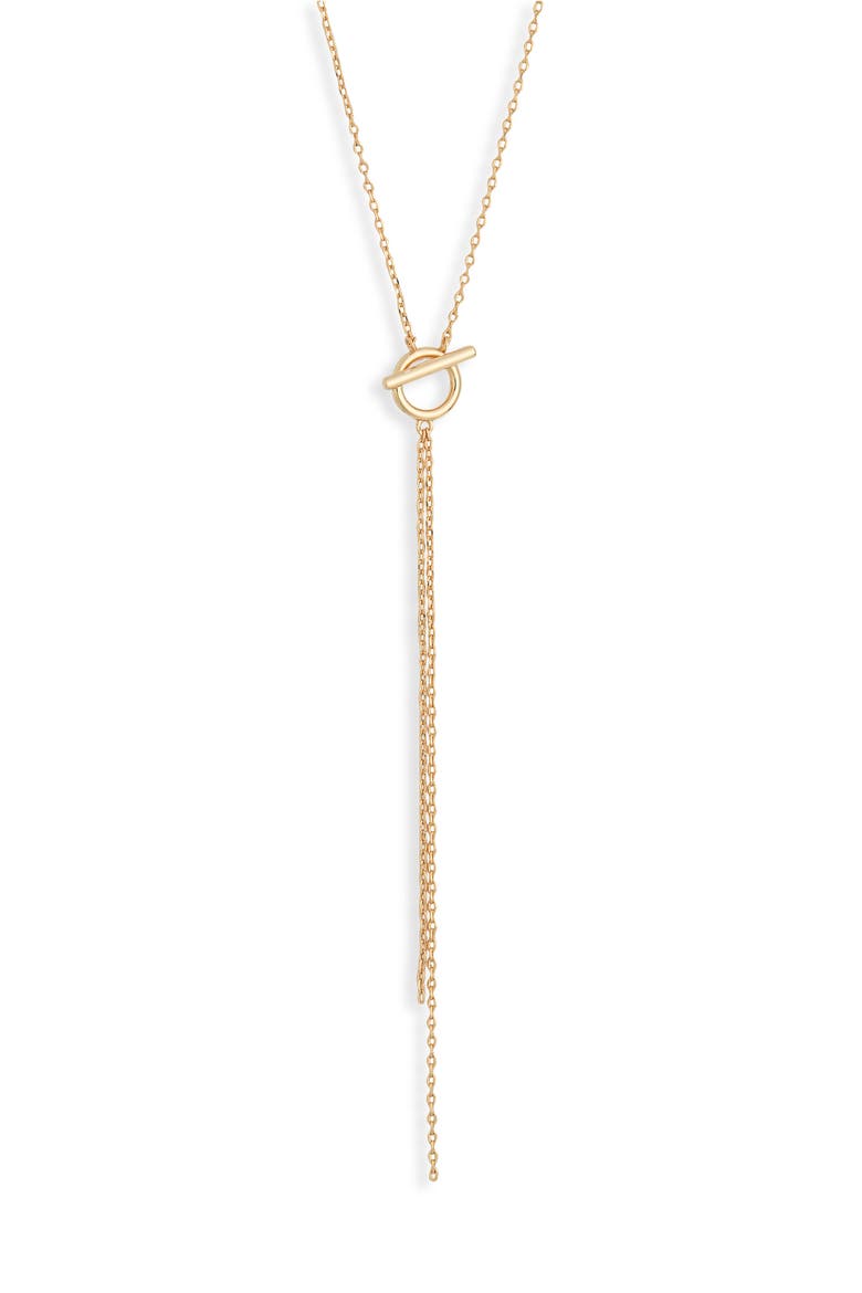 Toggle Y-Drop Necklace, Main, color, GOLD