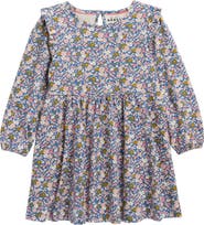 Mini Boden Kids' Floral Long Sleeve Cotton Jersey Dress