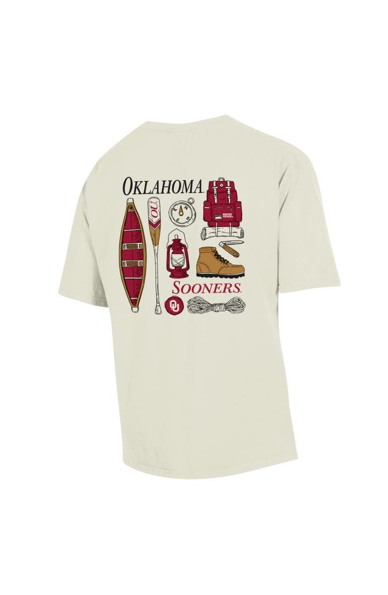 Comfort Wash Men's Comfort Wash Cream Oklahoma Sooners Camping Trip T-Shirt, Alternate, color, 