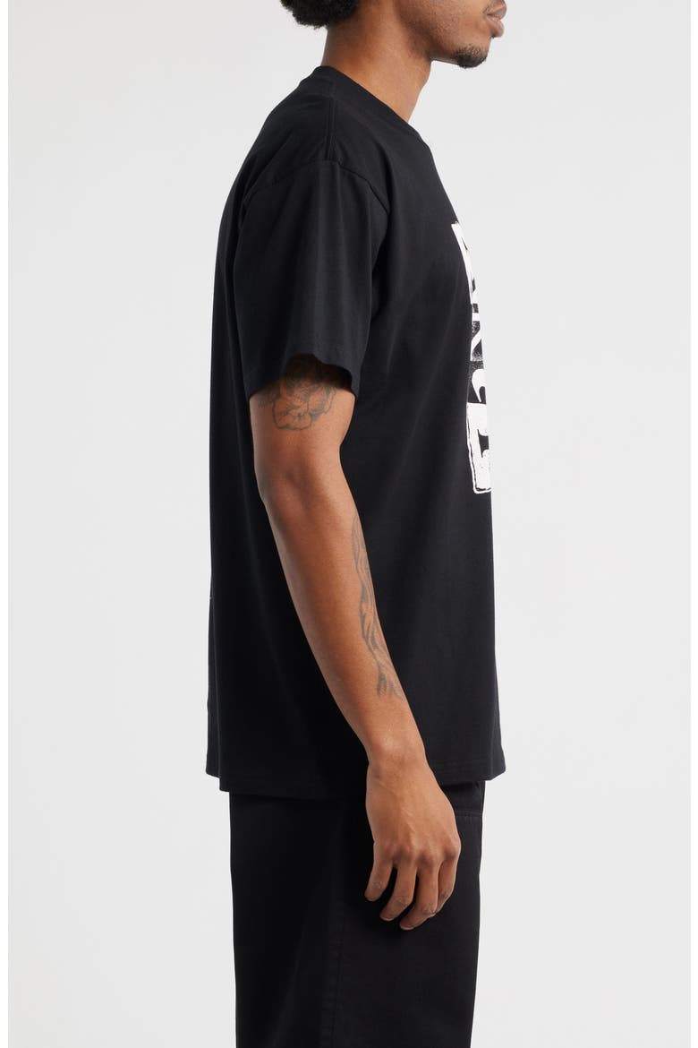 Moving Letterpress Cotton Graphic T-Shirt, Alternate, color, BLACK