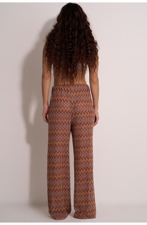 Gottex Beach Life Desert Mirage High Waist Wide Leg Beach Pants In Brown