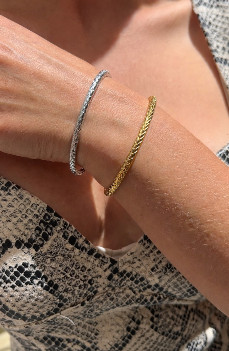 NATIVE GEM Bali Bangle Bracelet, Alternate, color, Gold