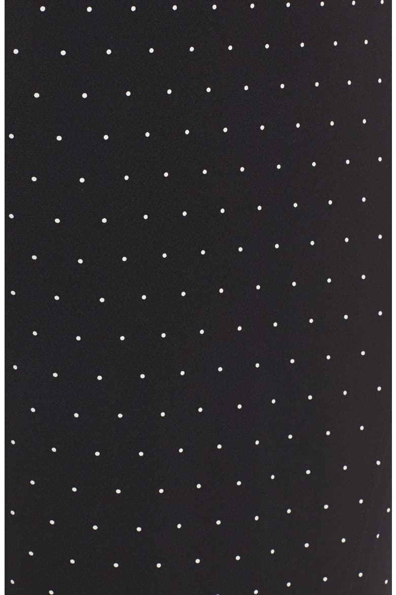 Pin Dot Faux Wrap Skirt, Alternate, color, RICH BLACK