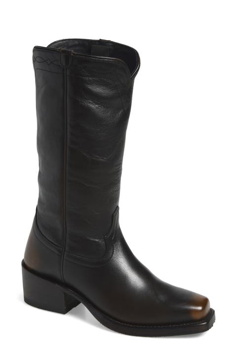 Charlie Leather Western Boot