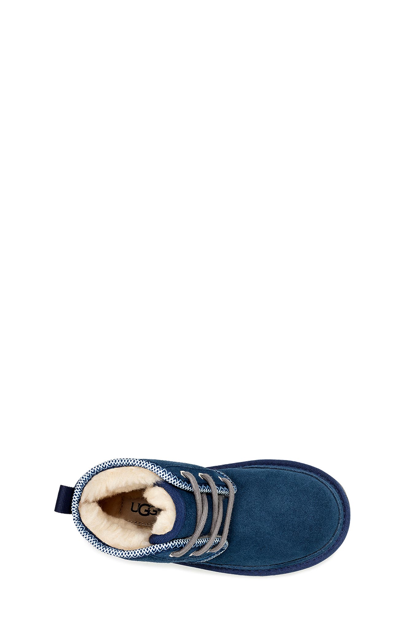 Neumel II Tasman Genuine Shearling Chukka Boot, Alternate, color, NAVY / TASMAN