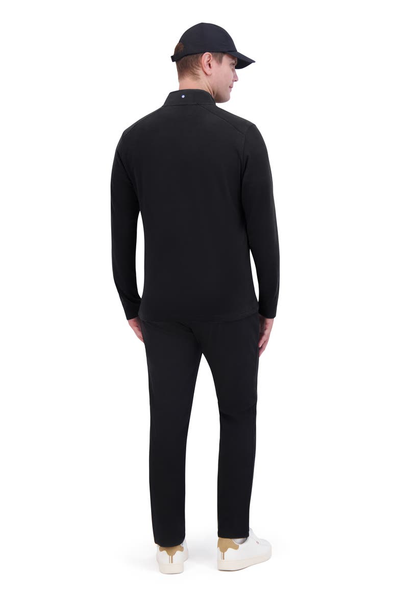 Quarter Zip Golf Sweatshirt, Alternate, color, BLACK