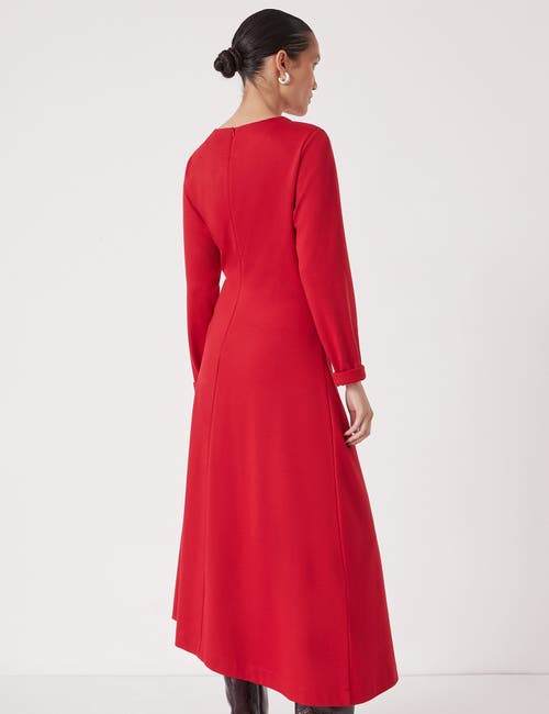 Hush Asymmetric Hem Jersey Dress In Red
