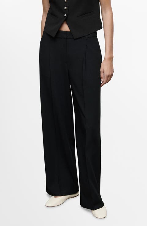Pleated Wide Leg Pants