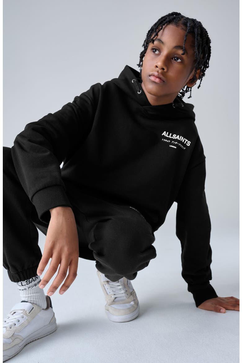 Kids' Underground Graphic Cotton Hoodie, Alternate, color, BLACK