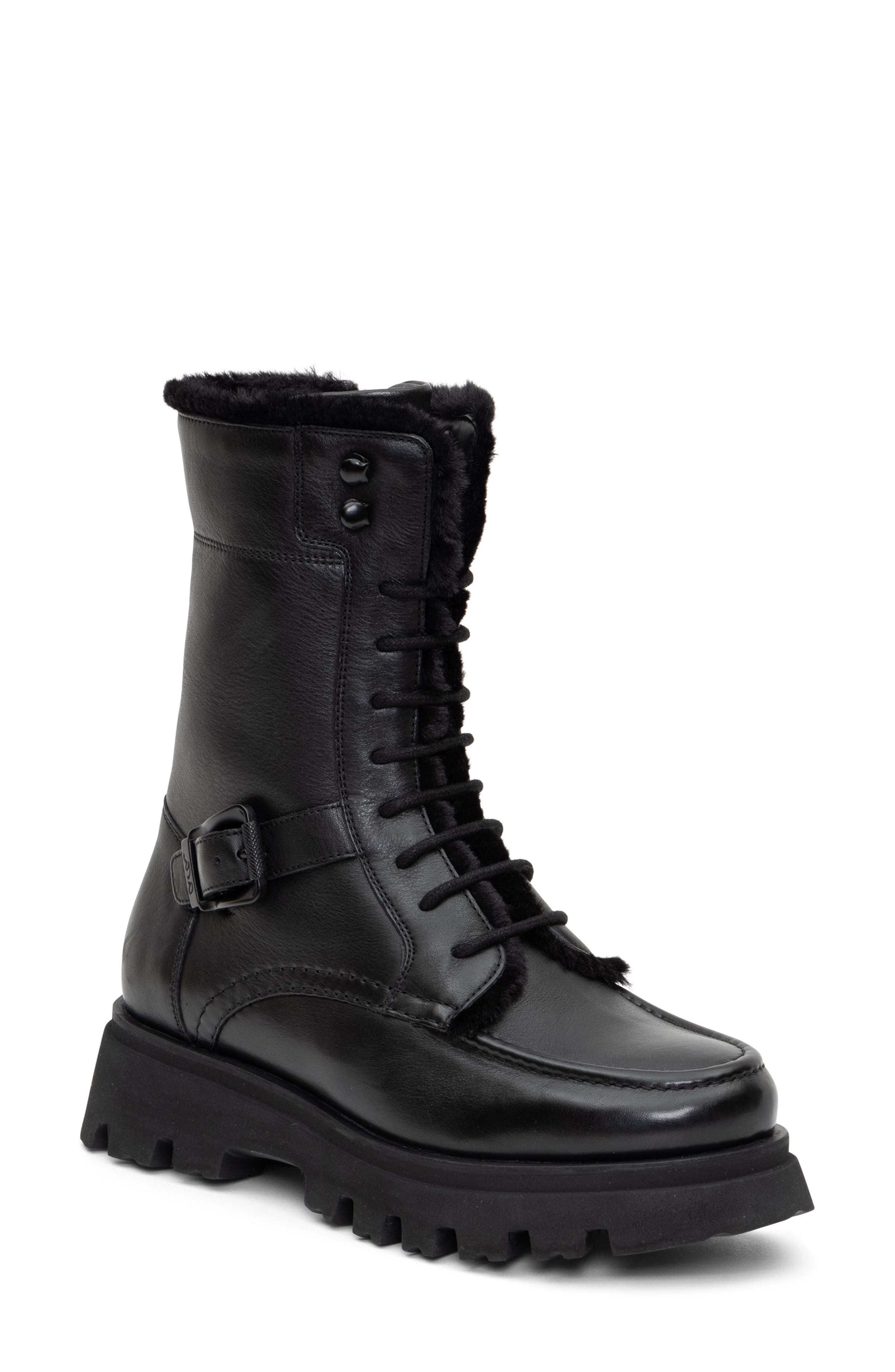ara Kaiza Faux Fur Lined Combat Boot