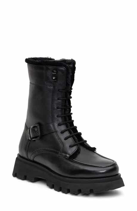 ara Kaiza Faux Fur Lined Combat Boot
