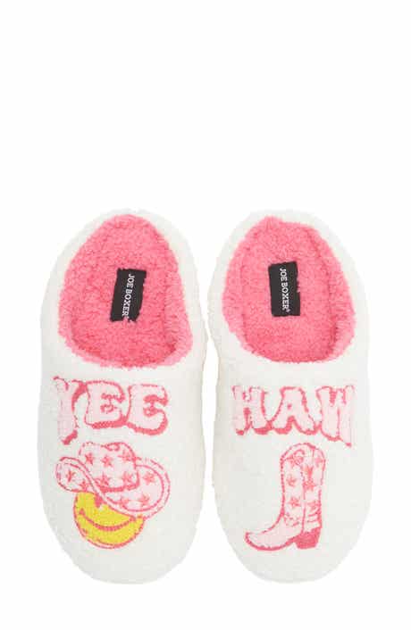 JOE BOXER Yee Haw Winky Smiley Faux Shearling Clog