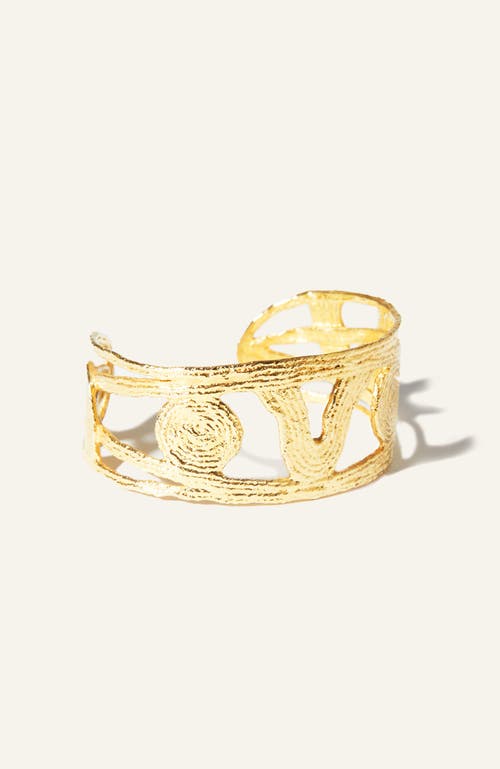 Cog Nocturne Cuff Bracelet In Gold