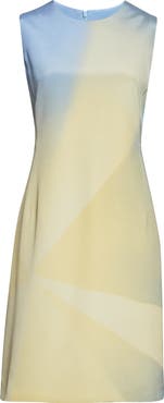 Akris Sunbeam Double Face Silk & Cotton Blend Sheath Dress