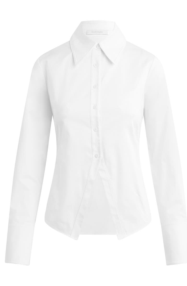 Favorite Daughter The Don't Waist Time Lace-Up Shirt, Alternate, color, Bright White