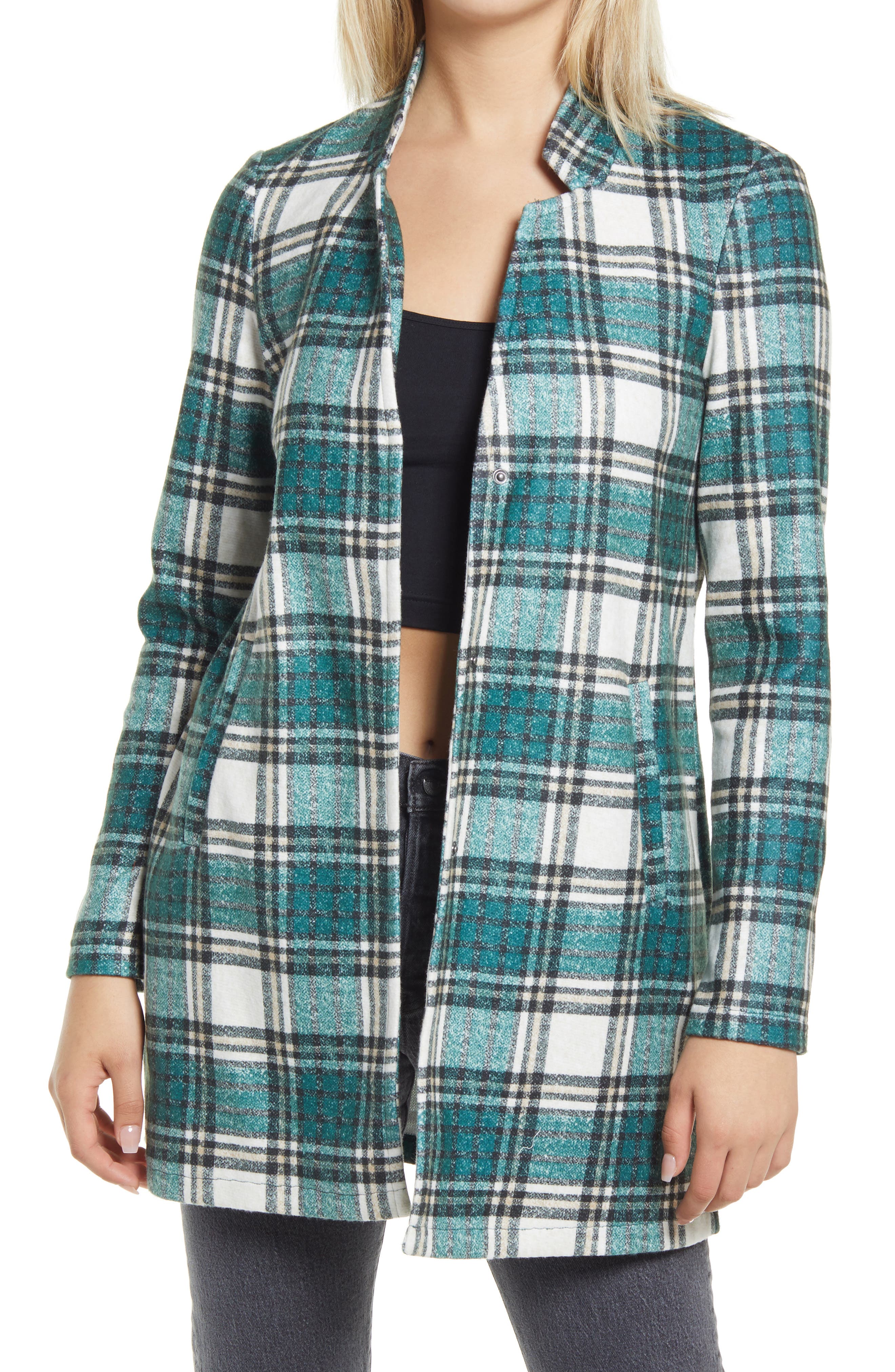 VERO MODA Katrine Buffalo Plaid Brushed Jacket