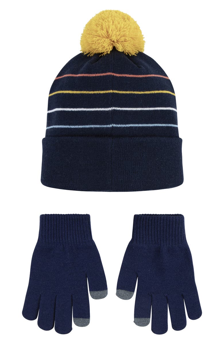 Nike Power Play Pompom Beanie, Alternate, color, Midnight Navy