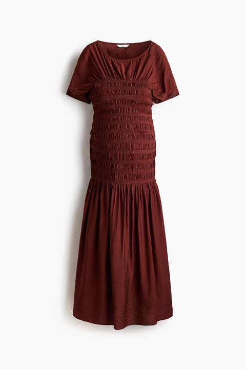 Mama Smocked-detail Dress