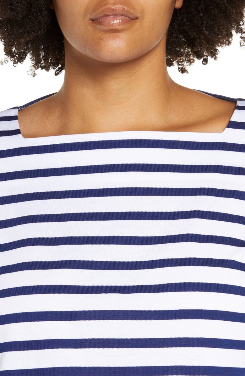 Lafayette 148 New York Women's Keene Stripe Cotton Top, Alternate, color,