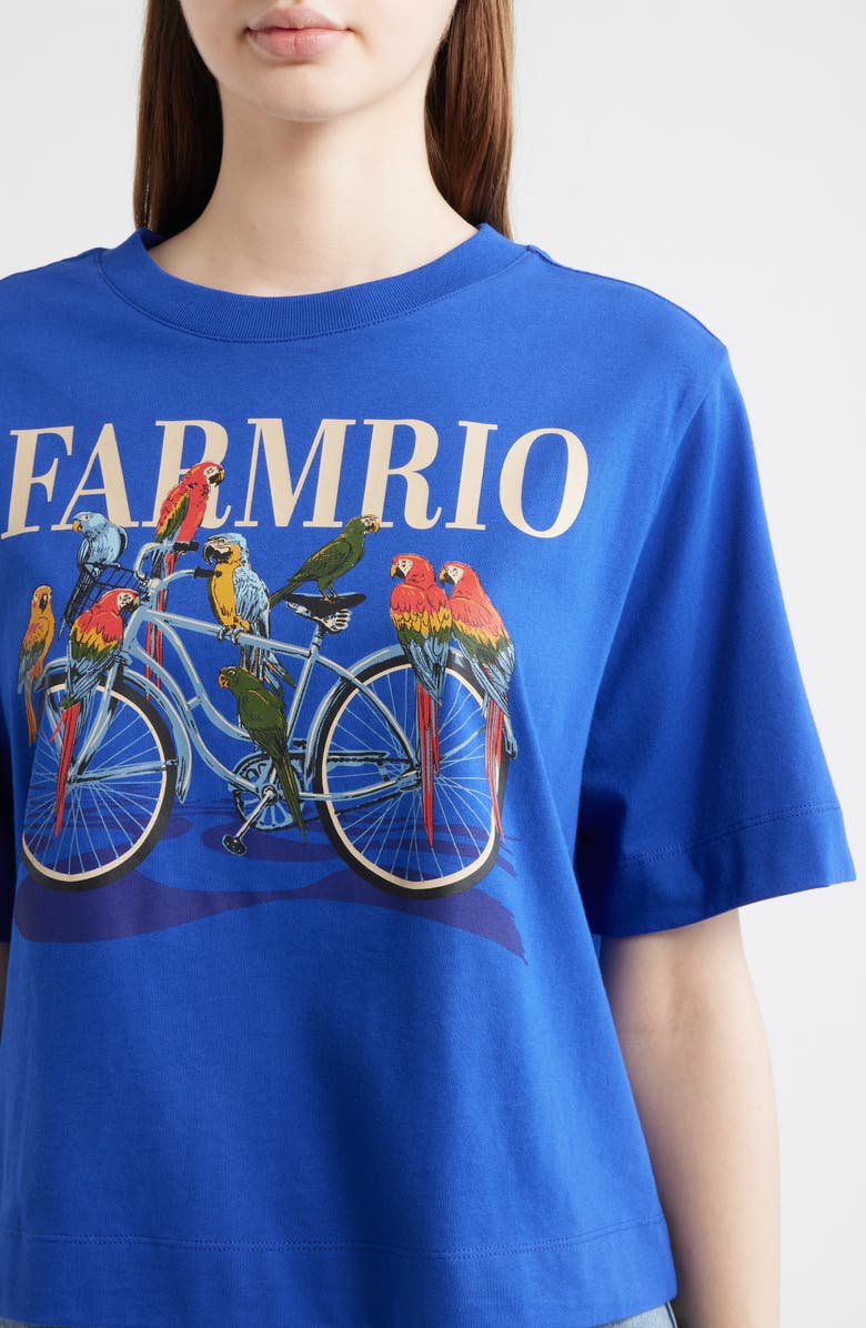 FARM Rio Bike Birds Graphic Boxy T-Shirt, Alternate, color, 