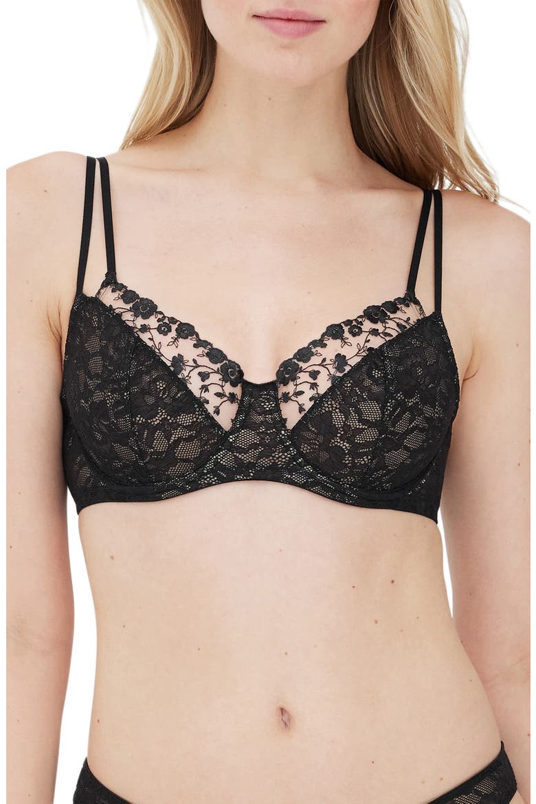 Paradise Underwire Bra, Main, color, BLACK COMO