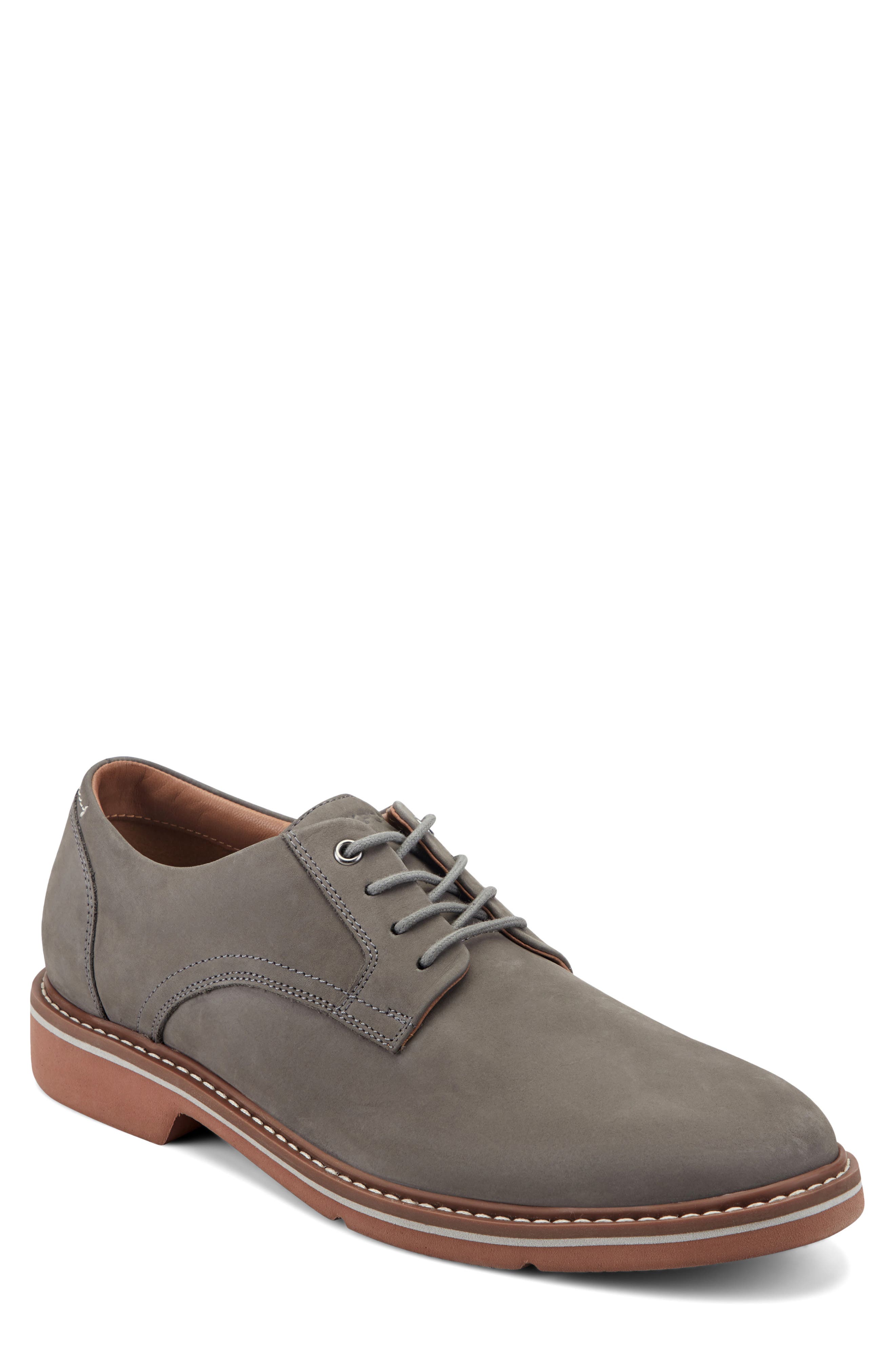 Rockport Foley Plain Toe Derby, Main, color, Medium Gray