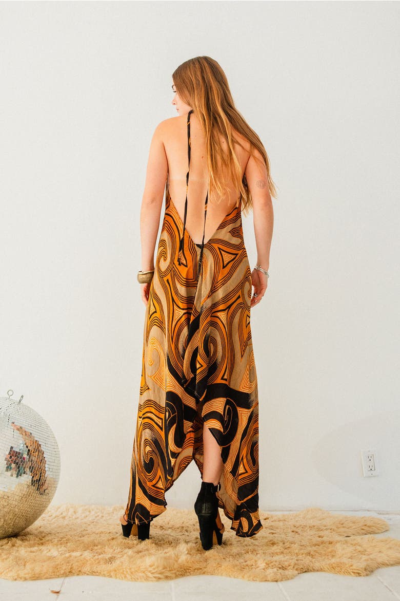 Classic Silk Dress Bayside, Alternate, color, Brown