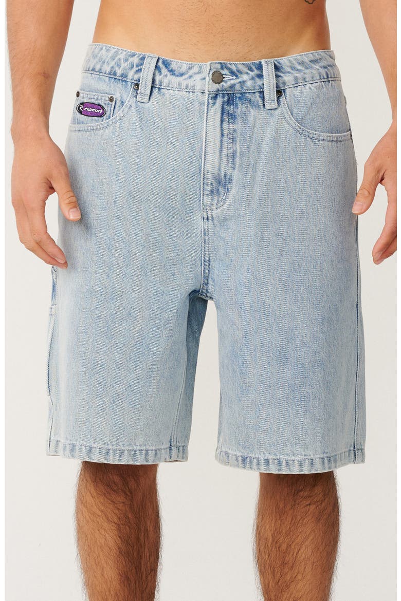 Walk Denim Carpenter Shorts, Main, color, BLEACHED BLUE