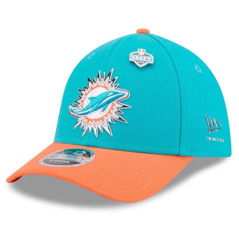 Men's New Era  Aqua/Orange Miami Dolphins 2026 NFL Draft 39THIRTY M-Crown Flex Hat