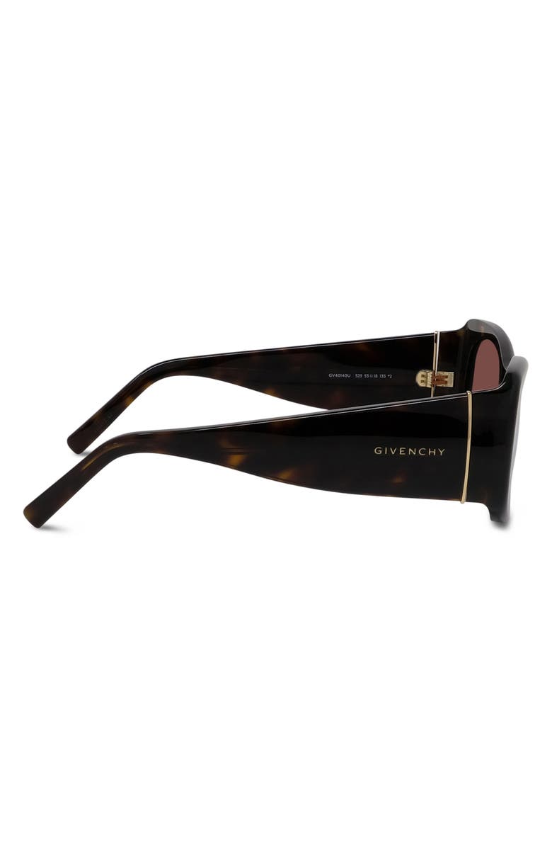 Givenchy 53mm Geometric Sunglasses, Alternate, color, Dark Havana / Bordeaux