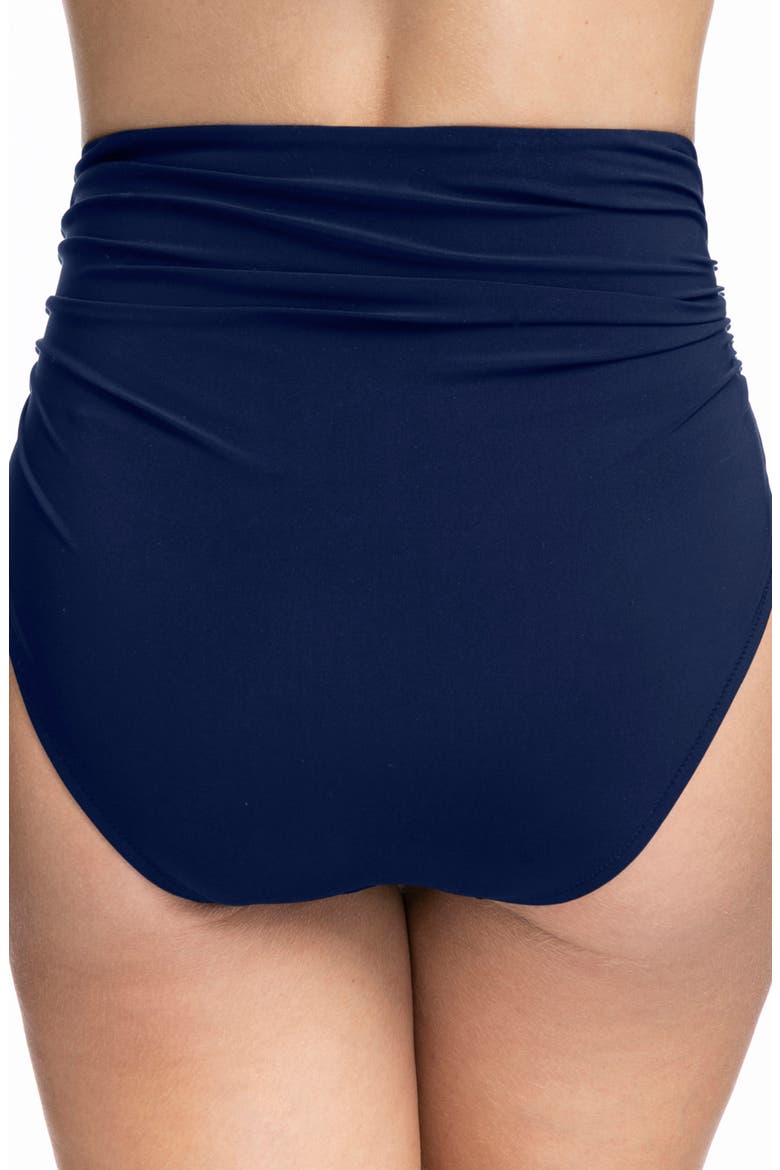 Tutti Frutti High Waist Swim Bottom, Alternate, color, NAVY