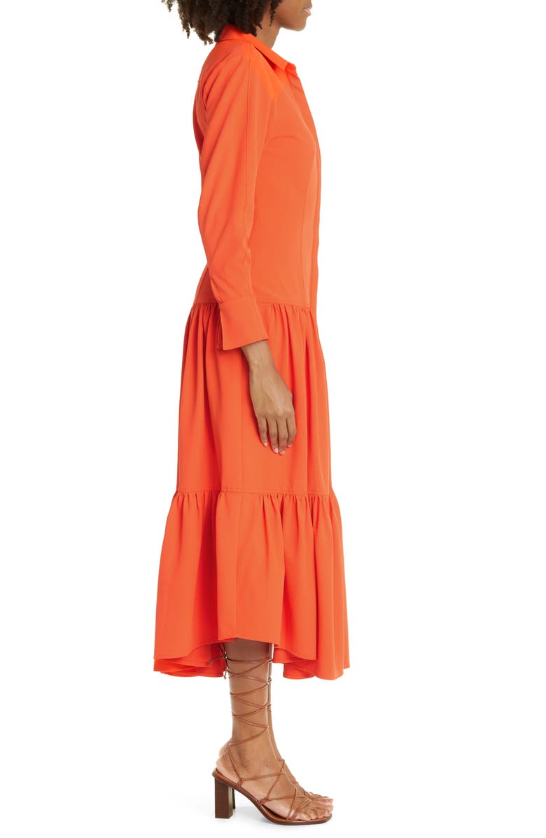 Cinq à Sept Foy Long Sleeve Shirtdress, Alternate, color, 